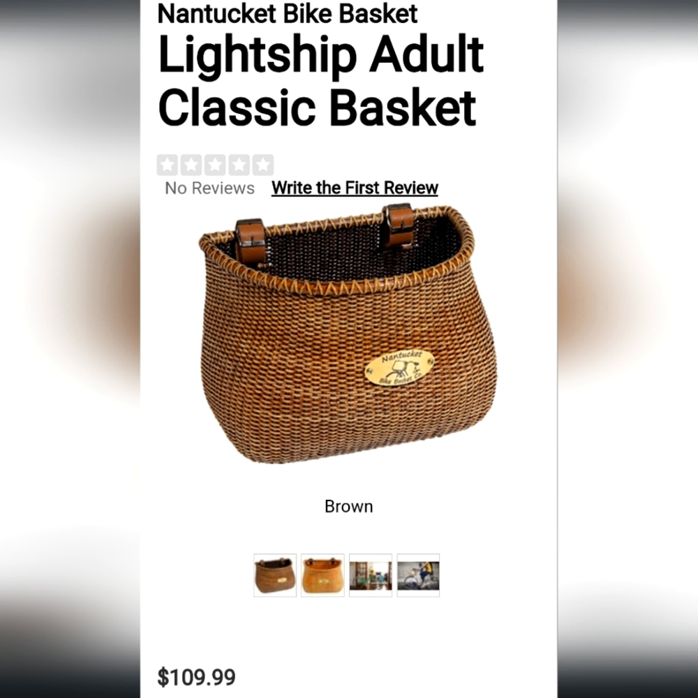 Nantucket bike basket Like new
